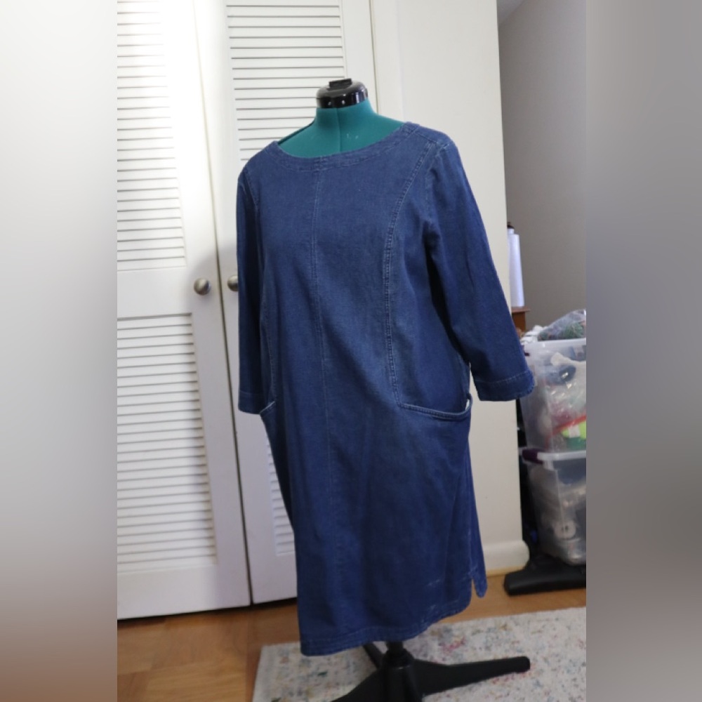 J.jill denim comfy dress women’s L